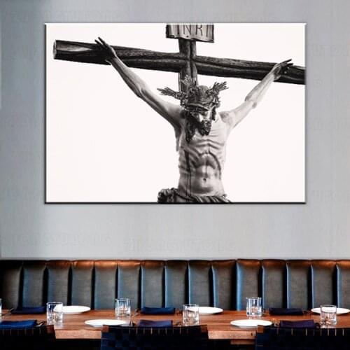 Christian Jesus Cross Painting 1 Piece Modular Style Religious Picture Canvas Print Type Modern Home Decor Wall Artwork Poster