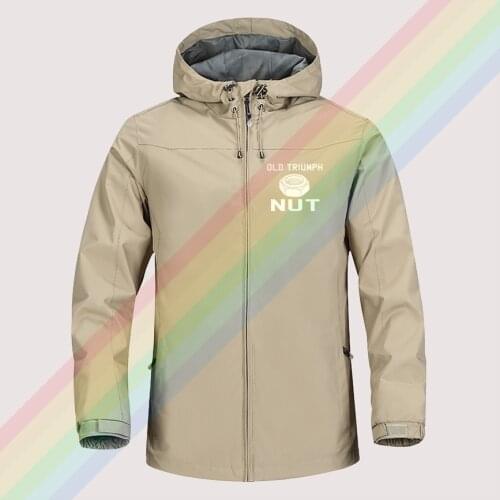 Triumph humor gift dad spitfire stag classic car autumn winter sailing hiking Outdoor Hooded Windproof Jacket Men Asian size