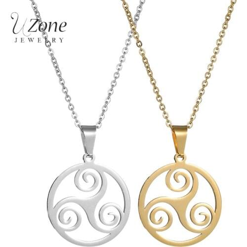 UZone Hot Sale Teen Wolf Necklace Stainless Steel Triskelion Allison Pendant For Christmas Gifts