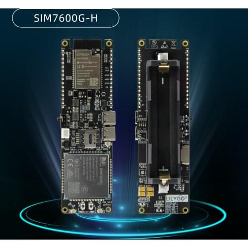 LILYGO® TTGO SIM7600E-H / SIM7600G-H 2R Module ESP32 Chip WiFi BLE 18560 Battery Holder Solar Charger Development Board