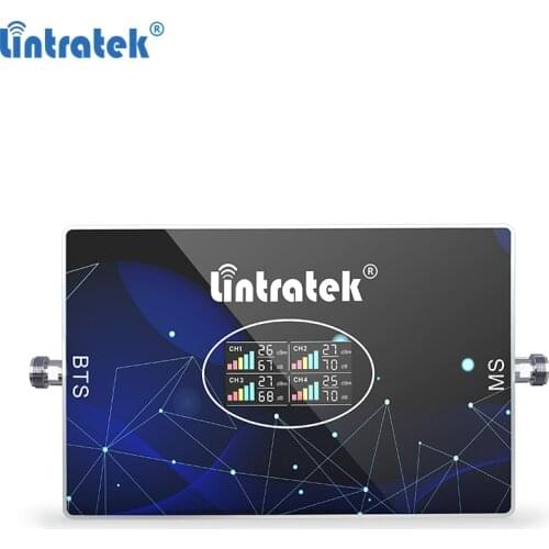 Lintratek B28 700 900 1800 2100Mhz Signal Repeater 2G 3G 4G AGC 70dB Signal Booster Amplifier 4 Band for Voice and Data