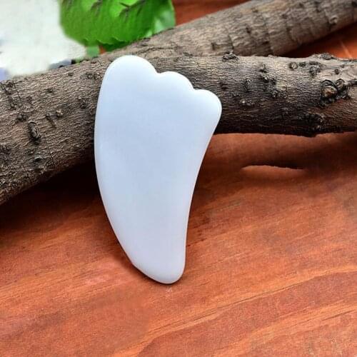 Guasha Supplies Multiple Shapes Promote Blood Circulation White Faux Jade Massage Board Tools for Skin