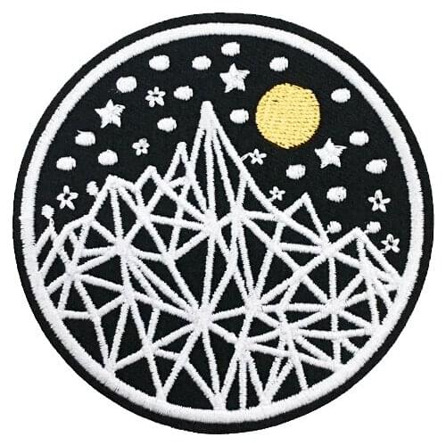 Custom Patch Embroidered Black Punk Embroidery Sew On Iron On Patch Badge Fabric Applique Craft Transfer can be customized