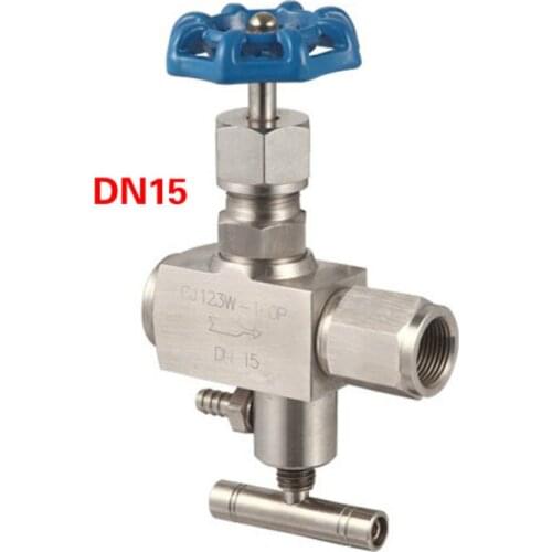 Stainless Steel Multi-functional Pressure Gage Needle Valve female thread DN15 Stainless steel instrument needle valve