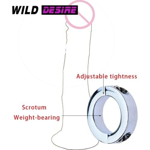 New Stainless Steel Penis Ring Ball Stretcher Smooth Cock Ring Sex Toys Sex Gay Toys For Men Cock Ring Scrotum Erotic Product 18