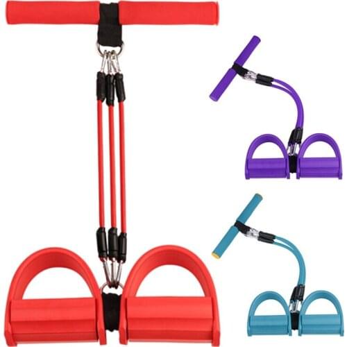 Sit-up Pull Rope Expander Elastic Bands 3 In 1 Multifunction Resistance Bands Latex Pedal Exerciser Yoga Equipment Workout