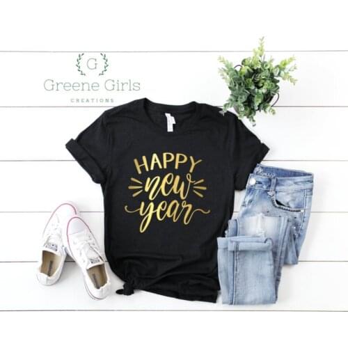 Happy New Year Shirt,100% cottonYear 2021 Shirt, Happy Year Tshirt, Year Eve 2021 Shirt Happy Clothing woman tshirts goth tops