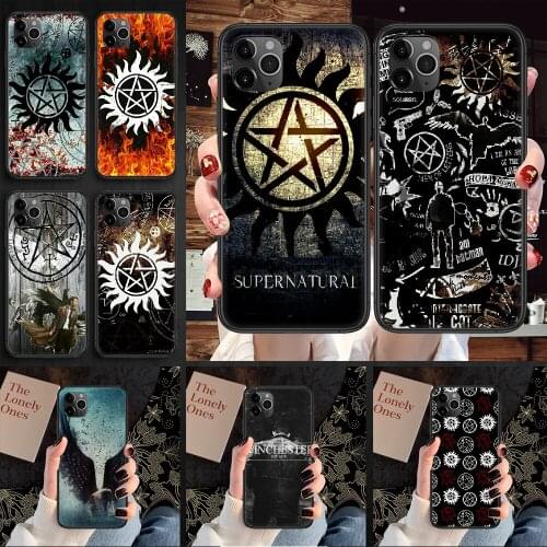 Supernatural Phone Case Cover Hull For iphone 5 5s se 2 6 6s 7 8 12 mini plus X XS XR 11 PRO MAX black pretty shell trend