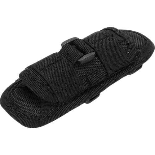 Mayitr Tactical 150mm Nylon LED Flashlight Torch Belt Case Hunting Bag Pouch Black for Hunting Lighting Accessories