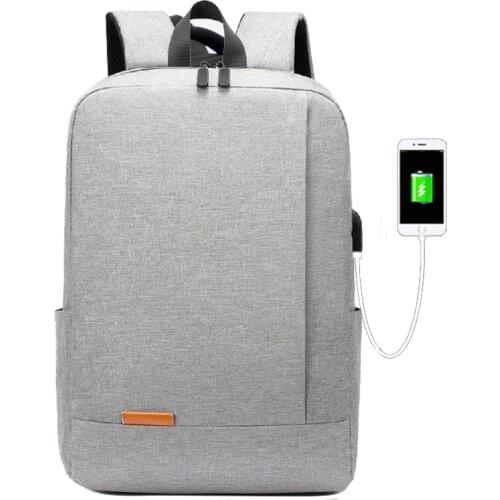 Waterproof Nylon 14 inch Laptop Backpacks Fashion School Mochilas Feminina Casual USB Charging School Bag for Men Women