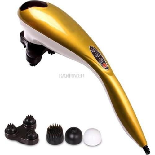 2018 High quality Dolphin massage stick electric cervical vertebra massage device neck massage hammer full-body multifunctional