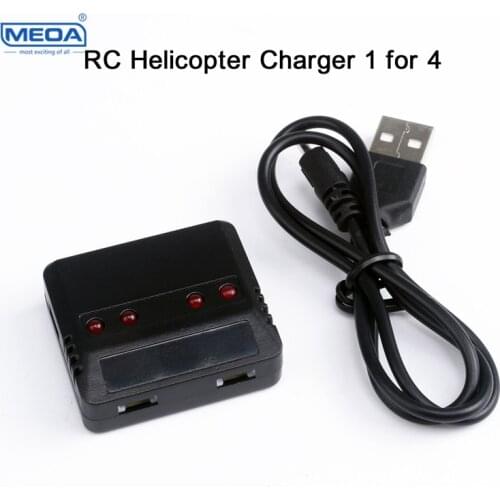 Wltoys RC Helicopter Spare Parts V911s Charger Helicopter Accessories 1 charger 4pcs Battery Charger Kit for V911s/A100/A110
