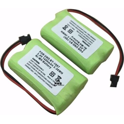 2pc 2.4V 1400mAh NiMH Cordless Rechargeable Battery BT-1007 BT-105 Replacement Pack BT1015 BT904 DCX150 EXP370 B730 CPH479B