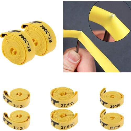 2Pcs Reuseable Bicycle Tires Road Bicycle Mountain Bike MTB Tire Liner Puncture Proof Belt Protection Pad