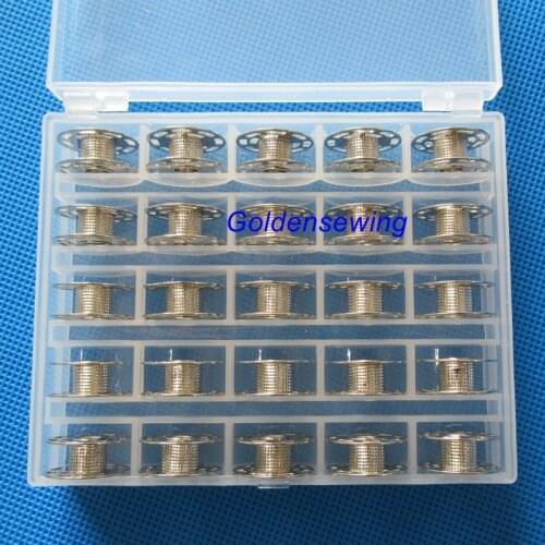 25 BOBBINS w/ BOX for BERNINA 1630,180,185,190,200,435,450,640 #0060265000
