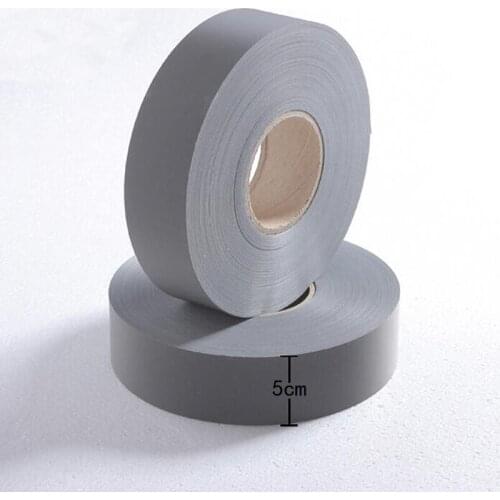 5cm width Reflective Fabric DIY Sewing For Garment Vest Bag ,Reflection Strap Warning Safety use