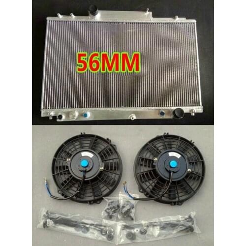56mm Aluminum Radiator & FAN for Toyota Soarer Z30 series / Lexus SC 400 UZZ30/UZZ31/UZZ32/SC400 1991-2000 96 4.0L V8 AT