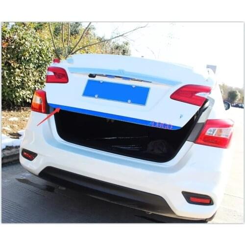 ACCESSORIES 2013 2014 2015 FIT FOR Nissan SENTRA PULSAR High Quality Stainless Steel REAR TRUNK BOOT TAILGATE DOOR COVER TRIM