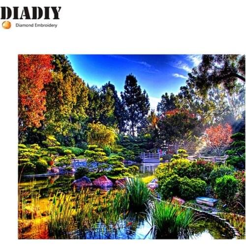 Diamond painting Mosaic kits home decoration cross stitch spring landscape square Full Diamond Embroidery picture