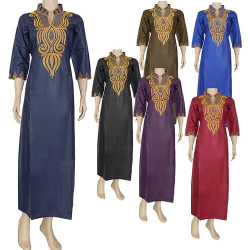 FREE SHIPPING New Abaya African Robe batik fabric Ramadan clothes Embroidery Kaftan Jibab Islamic Muslim Dress galabia for women