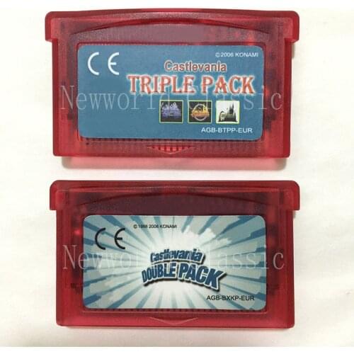 Castlevania Series Triple Pack Double Pack EUR Version for 32 Bit Video Game Cartridge Console Card Handheld Player