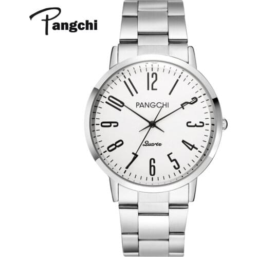 PANGCHI Brand Casual Men Woman Watch Waterproof Stainless Steel Quartz Wristwatches Fashion Couple Watches Relojes Montre Femme