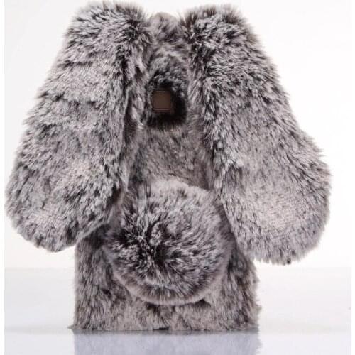 Case For Huawei P9 lite Cover luxury Rabbit Rhinestone Fluffy Fur cute soft phone Case For Huawei P9 lite 2016 funda kimTHmall