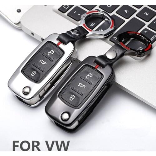 Zinc Alloy Key Case for Car For Skoda Yeti VW Caravelle Lavida Passat Golf Sharan Bora Tiguan Beetle Multivan Seat Leon