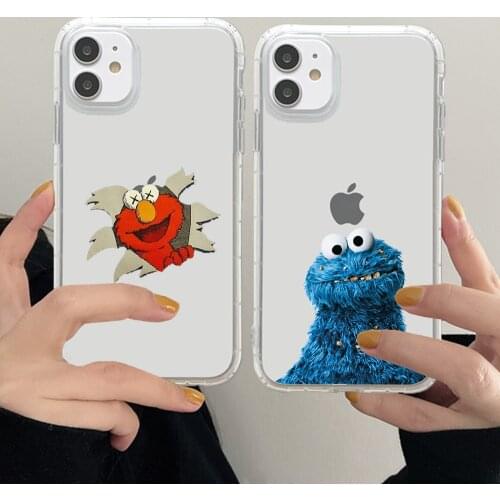 Sesame Street cookie monster Phone Case For iphone 5 5s se 2 6 6s 7 8 12 mini plus X XS XR 11 PRO MAX transparent fashion coque