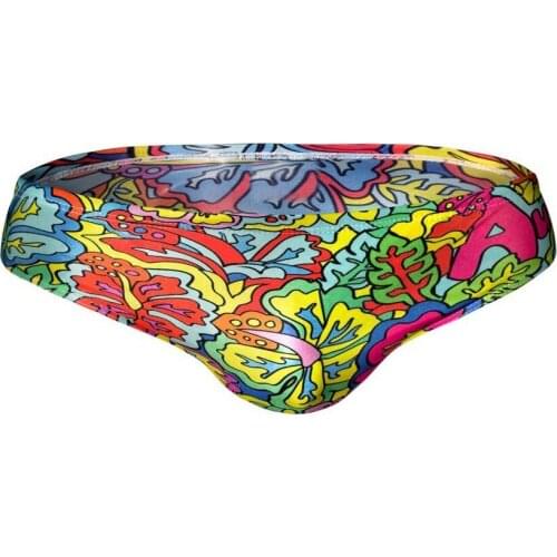 Men Beachwear Swimwear Push Up Swimming Briefs Mens Sexy Flower Print Swim Trunks Beach Shorts Bathing Suits Plus Size Swimwear