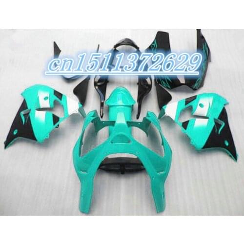 Dor-green black ABS Fairing For Kawasaki 2002 2003 ZX 900 zx9r Ninja ZX 9R ZX 9R 02 03 Ninja ZX9 R 2002-2003 D