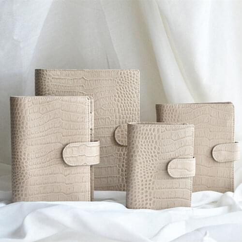 2020 Presale Beige White A5 A6 (Personal) A7 Size 100% Genuine Leather Planner Agenda Organizer Cowhide Diary Journal Sketchbook