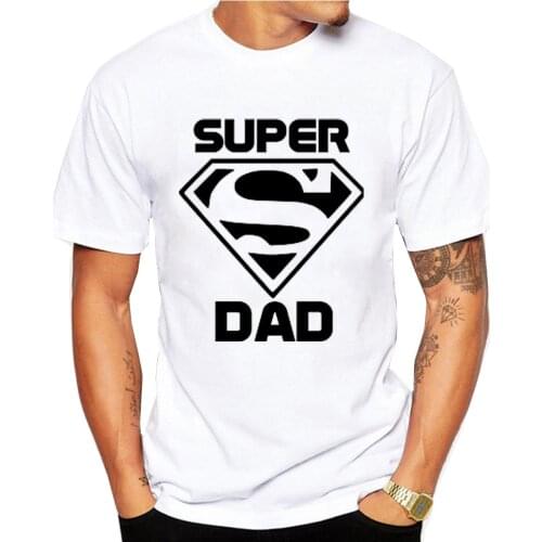 Super Dad T Shirts Men Tops Casual Model Fathers Day Tshirt Short Sleeve Funny Papa Dady Gift T-shirt Shirt Homme