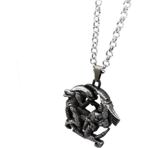 HSIC Alien v Predator Necklace Aliens Pendant Fashion Necklaces Friendship Accessories For Women Men Jewelry HC12214