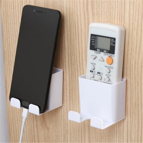 Air Conditioning Remote Control Storage Box Wall-mounted Mobile Phone Charging Bracket Free Punching Paste Storage Box