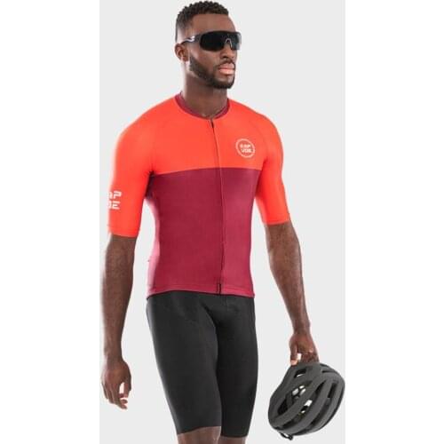 Summer Cycling Shirt Jersey set MTB Bicycle red Clothes Mountain Bike Quick-Dry Uniform Racing Breathale Cycling Clothing Man