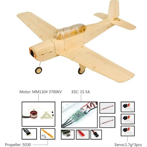 DWH K13 Beechcraft T-34 Mentor RC Airplane Balsa Wood Aircraft 460mm Wingspan Outdoor Flight Toys DIY Assembly Model PNP Version