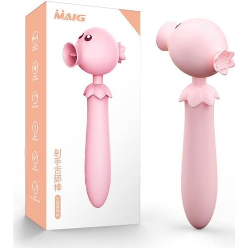 Multi-Speed Pea Shooter Vibrator Tongue Clitoris Vagina G Spot Stimulation Masturbation Female Sex Toys Waterproof Rechargeable