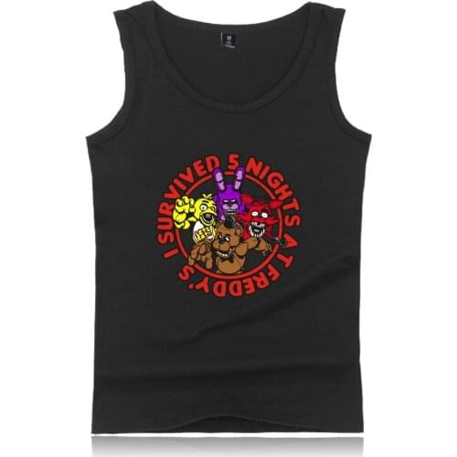 Five Nights at FNAF mens tank tops shirt hip hop summer gym vest fashion bodybuilding tank top men fitness clothing
