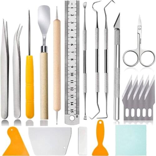 22pcs Craft Tools Set, Vinyl Weeding Tools, Craft Basic Set, Craft Vinyl Tools For Silhouettes/cameos/lettering/cutting/splicing