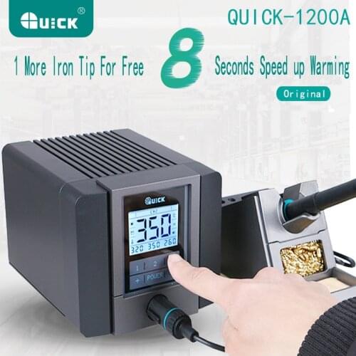 Newest 220V/110V 120W QUICK TS1200A intelligent touch lead-free soldering station electric anti-static soldering iron station