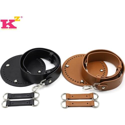 2020 New handmade Weave Handbag Bucket Bag Set Leather wide Bag strap Bottoms With Hardware Accessories For DIY Handbag #D