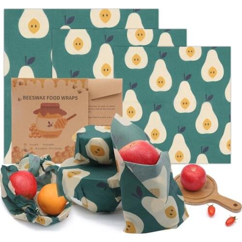 Zero Waste Beeswax Food Wrap Reusable Storage Wrap Sustainable Organic Cheese Food Wrapping Paper BPA & Plastic Free