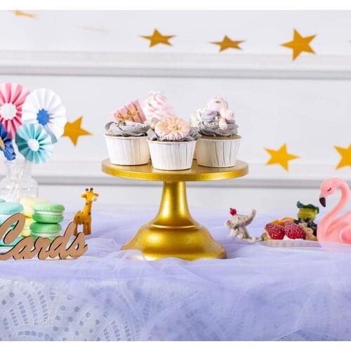 8inches Home Party Display Stand Wedding Decoration Wrought Iron Birthday Tray Dessert Fudge Desktop Afternoon Tea Cake Stand