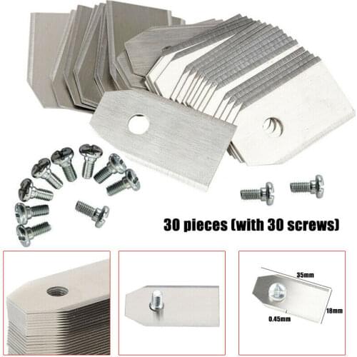30PCS Lawn Mower Cutting Blades With Screws Kit Replacement For Husqvarna Automower/Gardena Robotic Lawnmower Repair Accessories