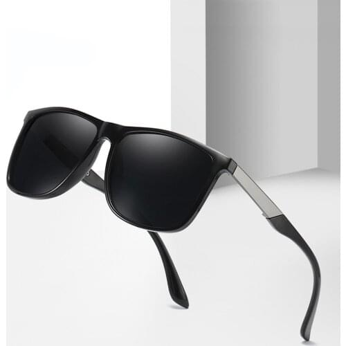 Alloy Square Frame Men Women Polarized Sun Glasses Polarized Mirror Minus Myopia Sunglasses Custom Made Lens -1 to -6