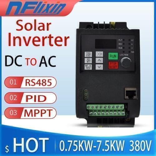 Solar Inverter Mini Inverter Frequency Converter DC220-380V 3-Phase Output for Water Pump dc ac converter