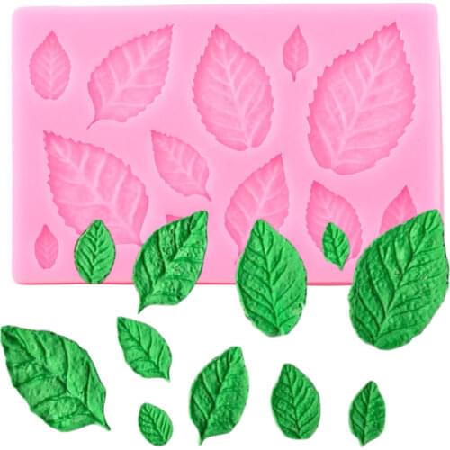 Sugarcraft Leaves Silicone Mold Candy Polymer Clay Fondant Mould Cake Decorationg Tool Flower Making GumPaste Rose Leaf Molds