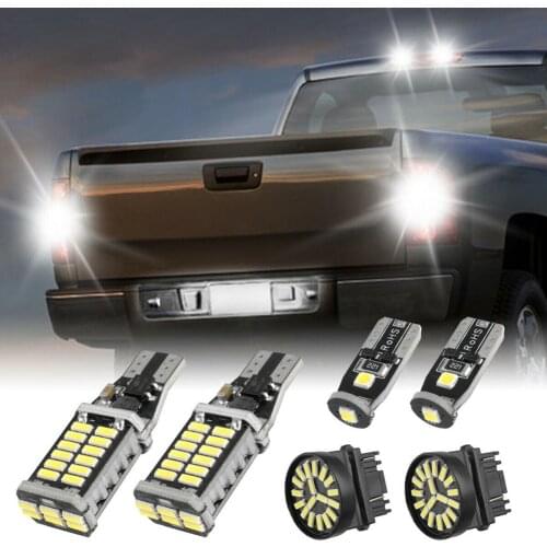 6pcs LED Light Kit 6500K High Mount Light Reverse Light License Plate Light For Chevrolet Silverado 1500 2500 3500 ect