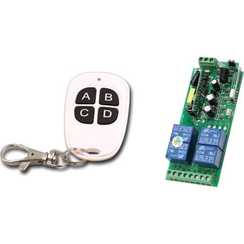 85V-250V Wide Range Output 315/433MHZ 4CH RF Wireless Remote Control System 4 Keys Transmitters and Receiver + Case
